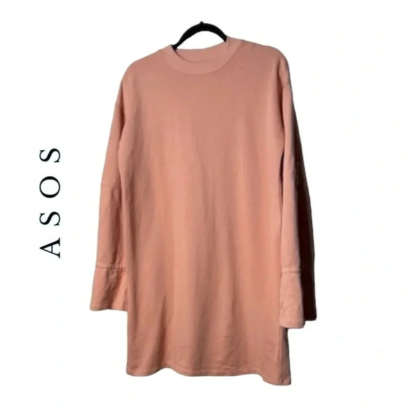 0256. ASOS LONG SLEEVE LONG SLEEVE TSHIRT‎ DRESS SIZE 6 UNIQUE SLEEVES - Picture 1 of 12